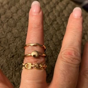 Gold stacking rings size 7